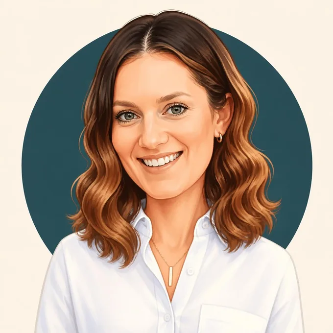 Illustrated portrait of Bec, EnableUs